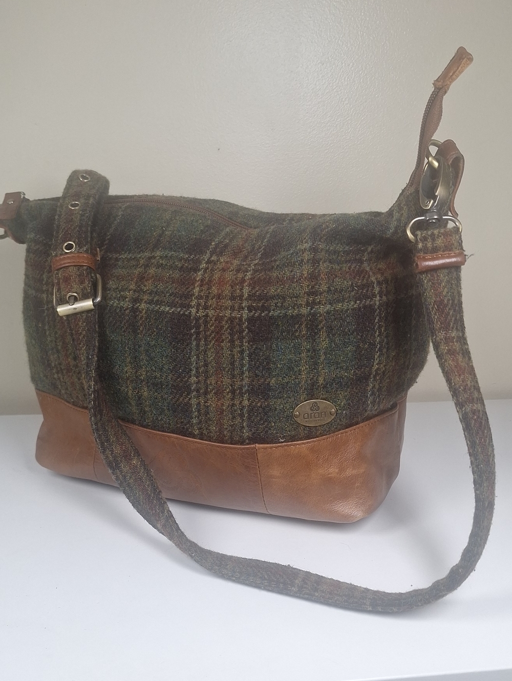 Aran Woollen Mills Traditional Check Tote Bag